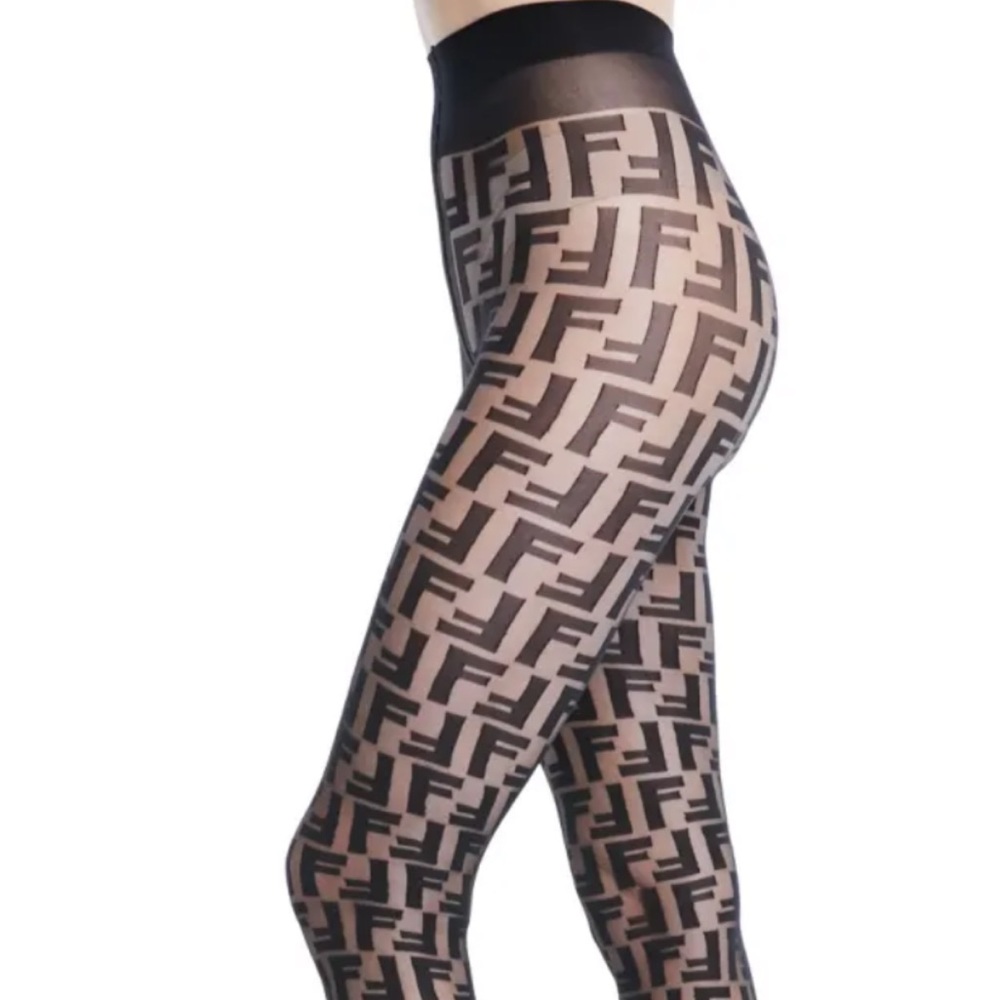 Authentic Fendi Black Nylon Stockings, Tights!